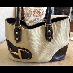 Gucci Tote Bag, Horsebit, Canvas & Leather